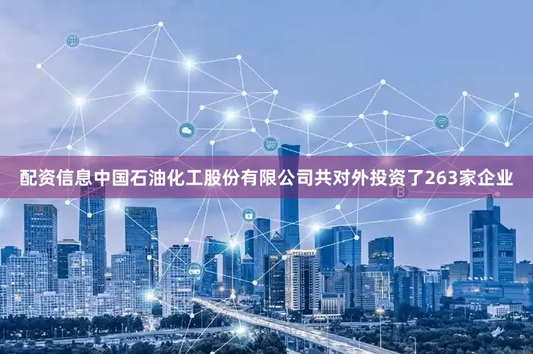 配资信息中国石油化工股份有限公司共对外投资了263家企业